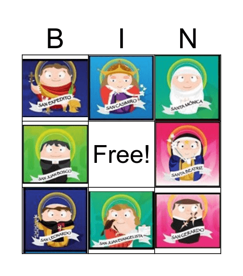 LOTERIA DE SANTOS Bingo Card