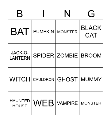 HALLOWEEN Bingo Card