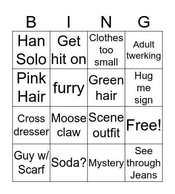 Thescon Bingo Card