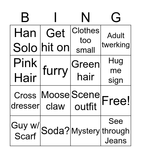 Thescon Bingo Card