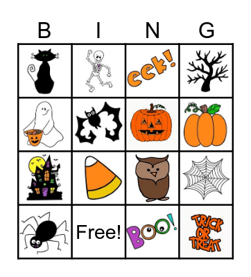 Halloween Bingo Card