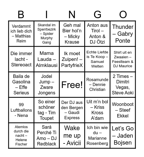 Oktoberfest 2025 Bingo Card