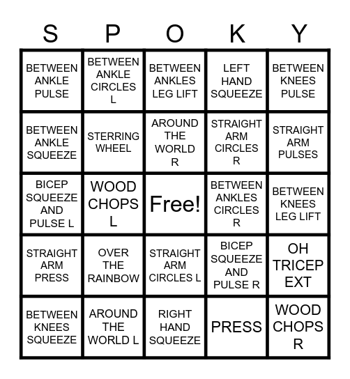 HALLOWEEN BINGO STGF Bingo Card