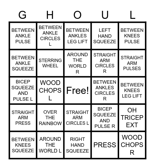 HALLOWEEN BINGO STGF Bingo Card