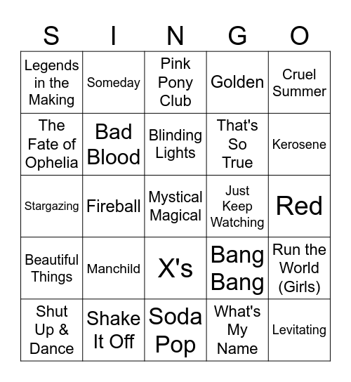 S T E L L A B R A T I O N Bingo Card