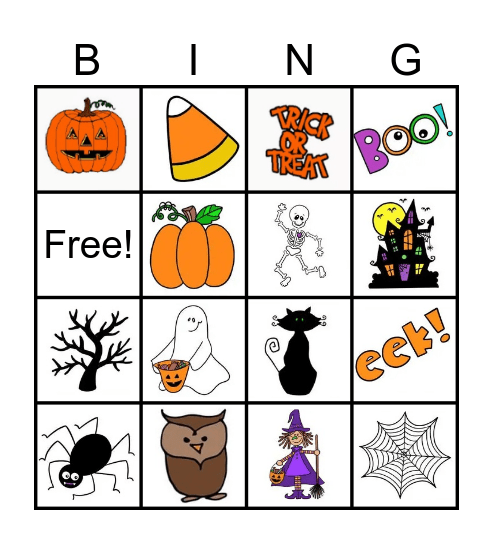 Happy Halloween Bingo Card