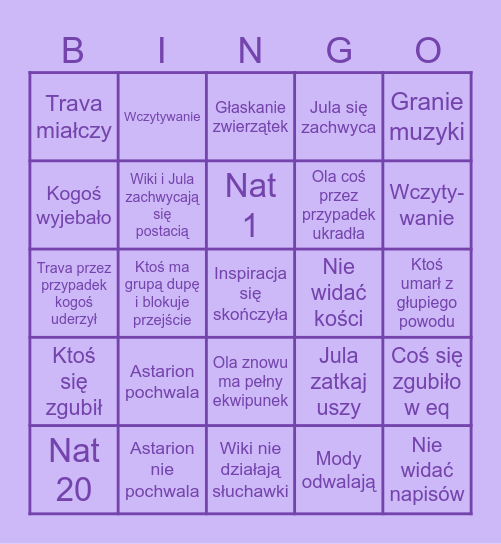 BALD GEJ 4 Bingo Card