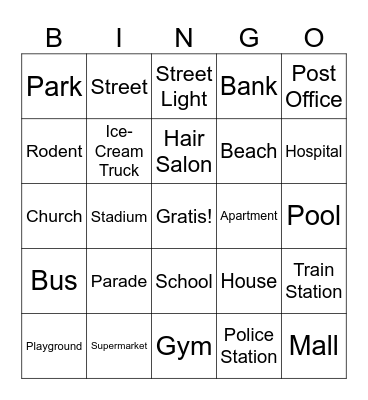 El Barrio Bingo Card