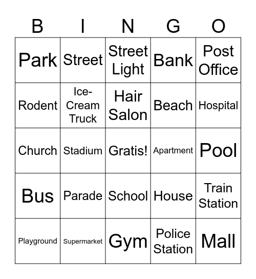 El Barrio Bingo Card