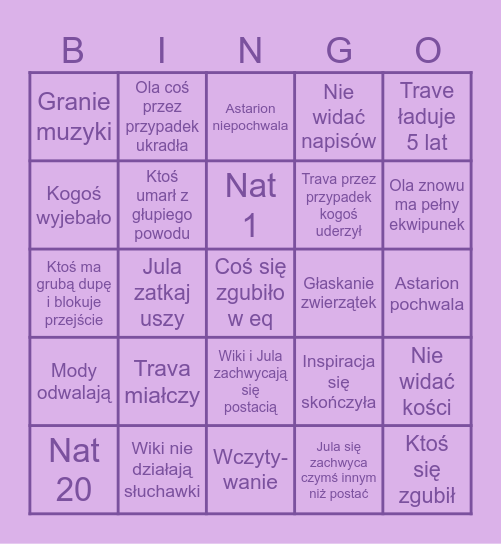 BALD GEJ 4 Bingo Card