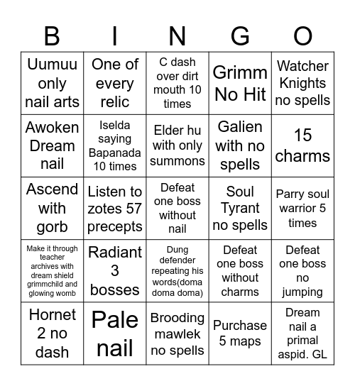 HK Bingo Card