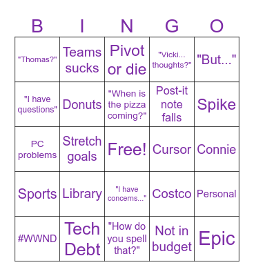 Burst Bingo 2.0 Bingo Card