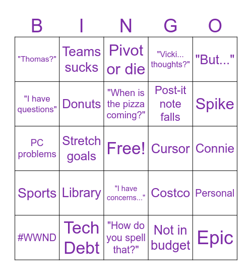 Burst Bingo 2.0 Bingo Card