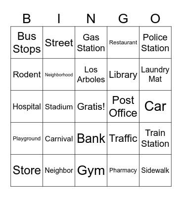 El Barrio Bingo Card