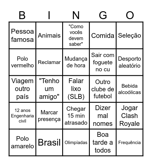 Paulo Simões (IGE) BINGO Card