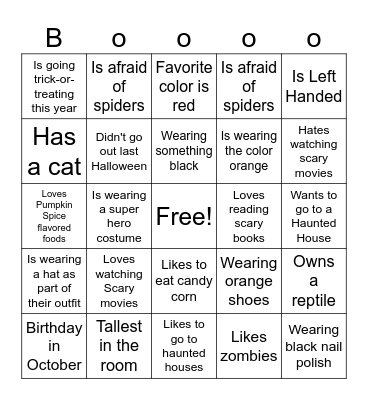 Halloween Bingo!!! Bingo Card