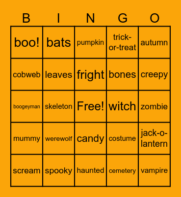 HALLOWEEN BINGO Card