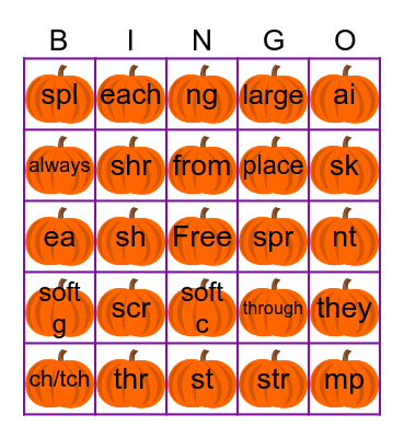Halloween Bingo Card