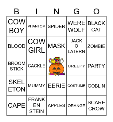 CHCC HALLOWEEN BINGO Card