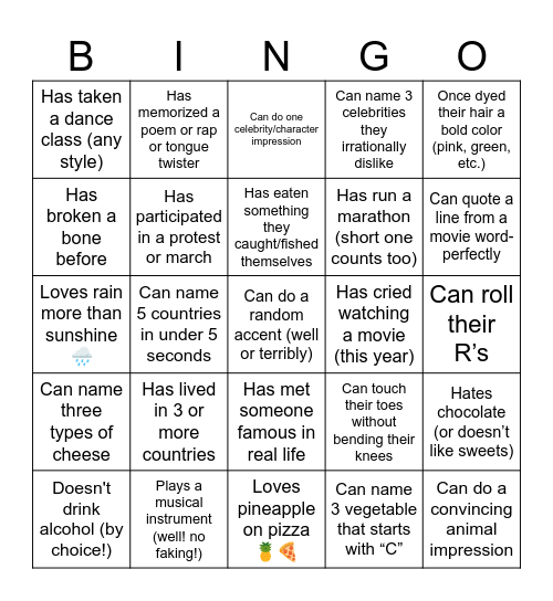 PEKKAAAAAA Bingo Card