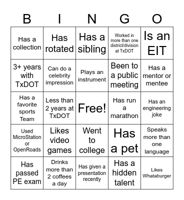 EAG BINGO Card