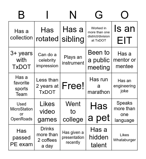 EAG BINGO Card