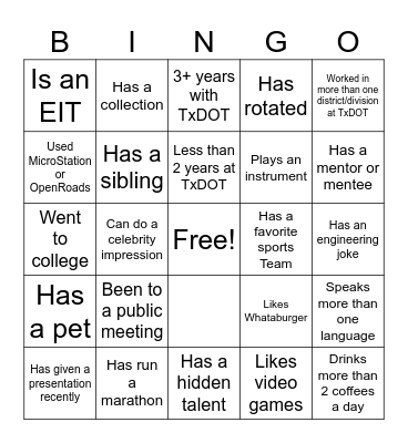 EAG BINGO Card