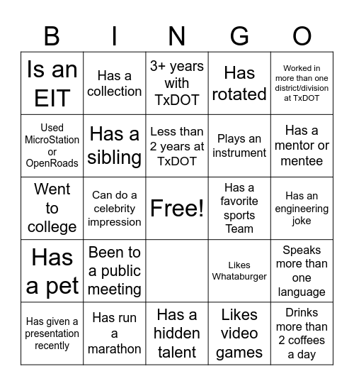 EAG BINGO Card