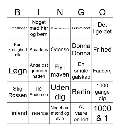 Kend din bogholder Bingo Card