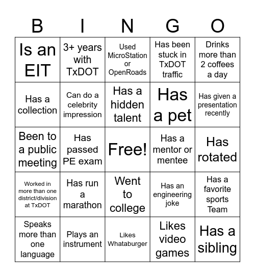 EAG BINGO Card