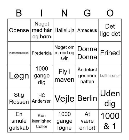Kend din bogholder Bingo Card