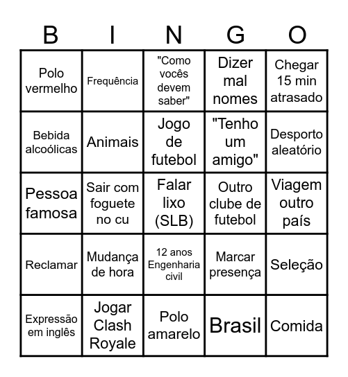 Paulo Simões (IGE) BINGO Card