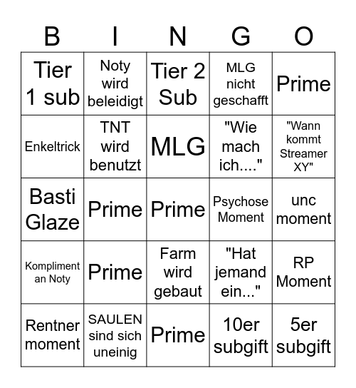 Watchparty CA13 Bingo Card