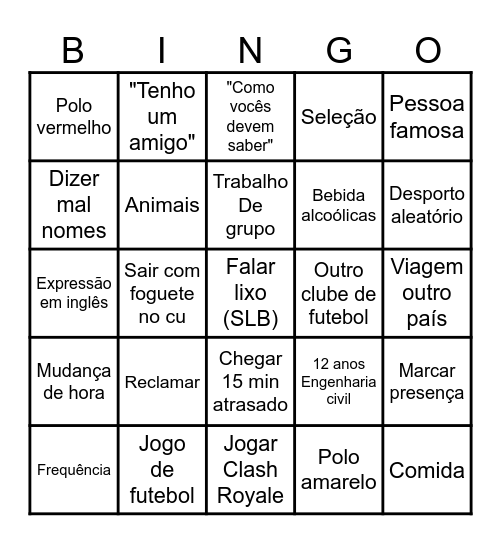 Paulo Simões (IGE) BINGO Card