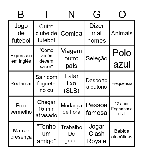 Paulo Simões (IGE) BINGO Card
