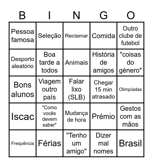 Paulo Simões (IGE) BINGO Card