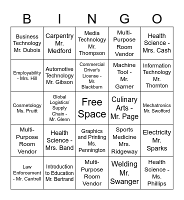 2025 DMTC Community Career Day Bingo Card