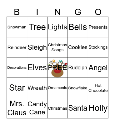 Team Janoskey Holiday Bingo Card