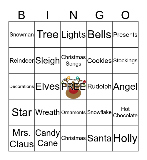 Team Janoskey Holiday Bingo Card