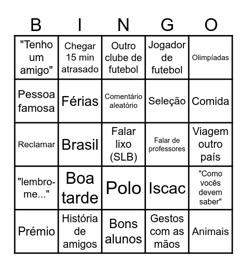 Paulo Simões (IGE) BINGO Card