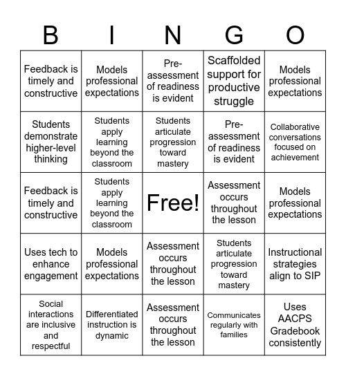Highly Effective-ish Bingo Card