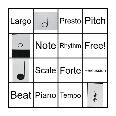 LE Music 1 Bingo Card