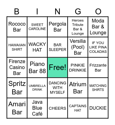 FIRENZE BINGO Card