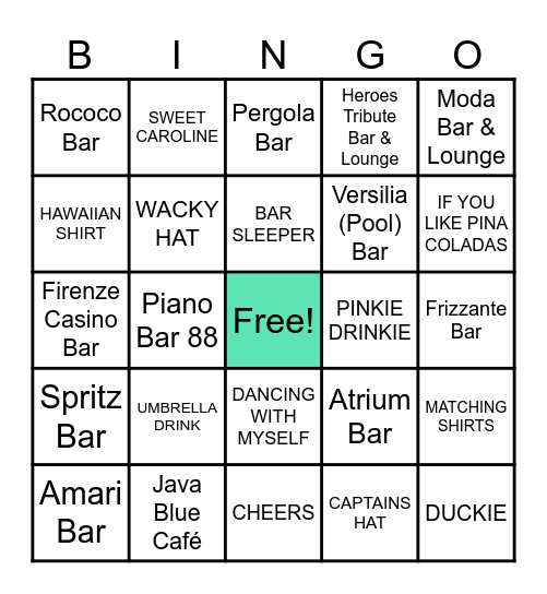 FIRENZE BINGO Card