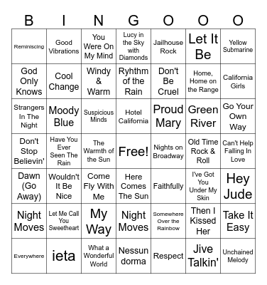 Spring Arbor BINGO Card