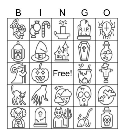 ASL Halloween Bingo Card