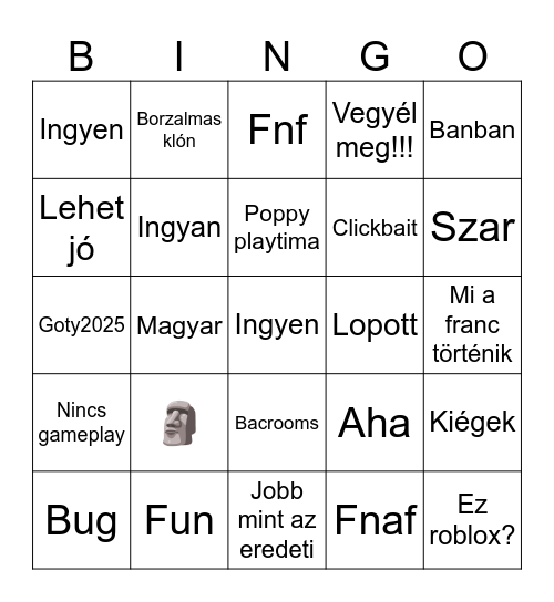 Polar Bingo Card
