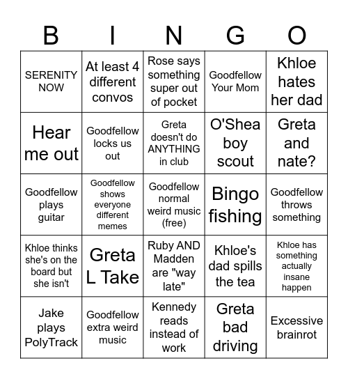 Debate Bingo!! Bingo Card