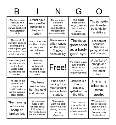 Figurative Language BINGO Card