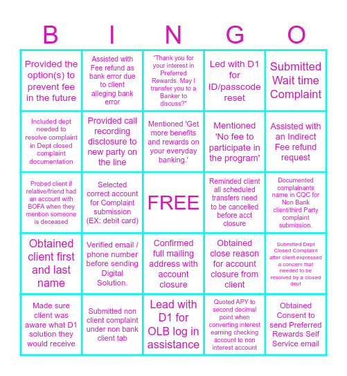 R    I    S    K Bingo Card